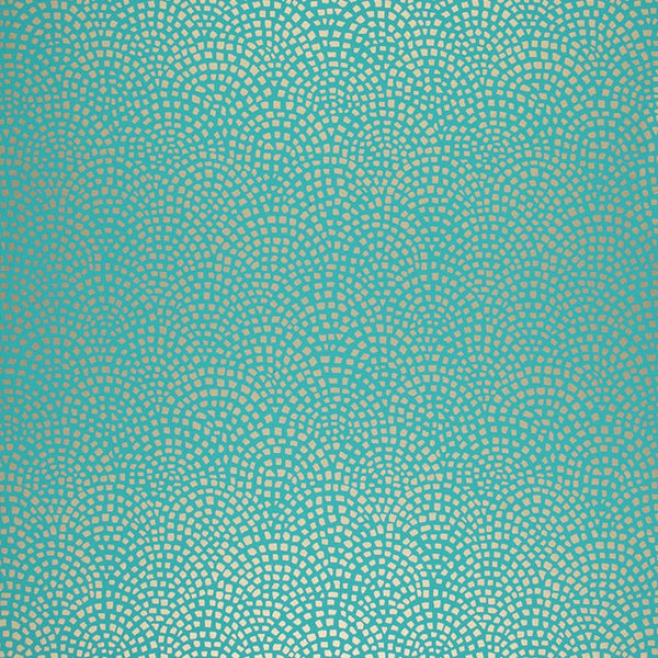 Mosaic - Turquoise Wallcovering | Schumacher