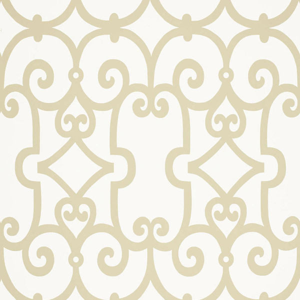 Manor Gate - Sand Wallcovering | Schumacher