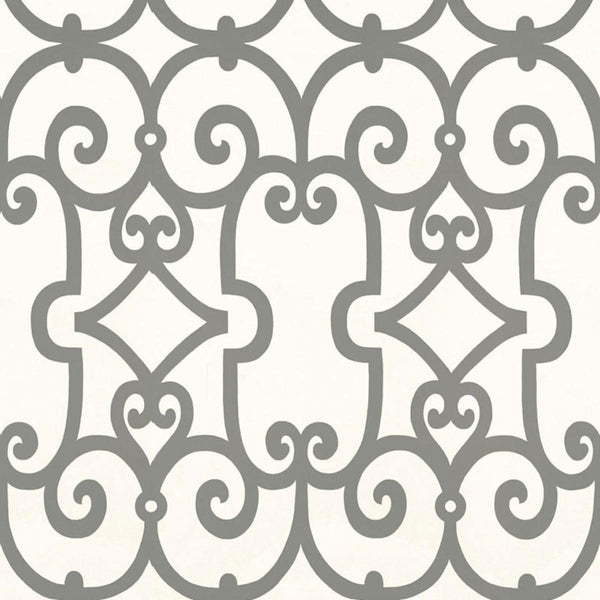 Manor Gate - Charcoal Wallcovering | Schumacher