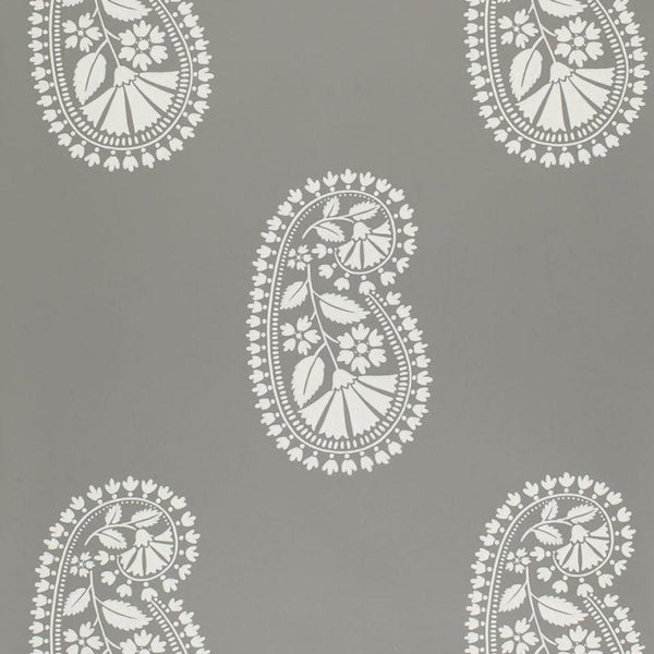 Indore Paisley - Gray Wallcovering | Schumacher