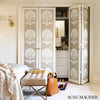 Ottoman Flower Heliotrope Room Setting | Schumacher Wallpaper