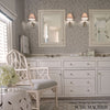 Leafy Scroll Dove Room Setting | Schumacher Wallpaper
