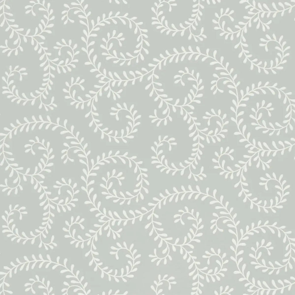 Leafy Scroll - Dove Wallpapers