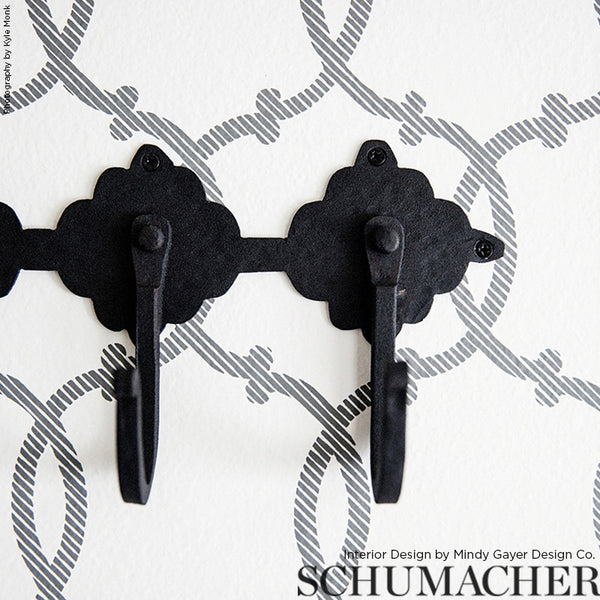 Tracery - Charcoal Wallcovering | Schumacher