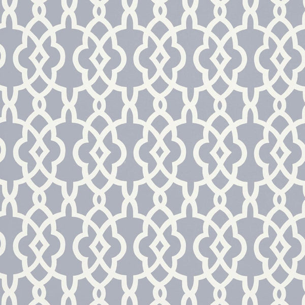 Summer Palace Fret - Wisteria Wallcovering | Schumacher