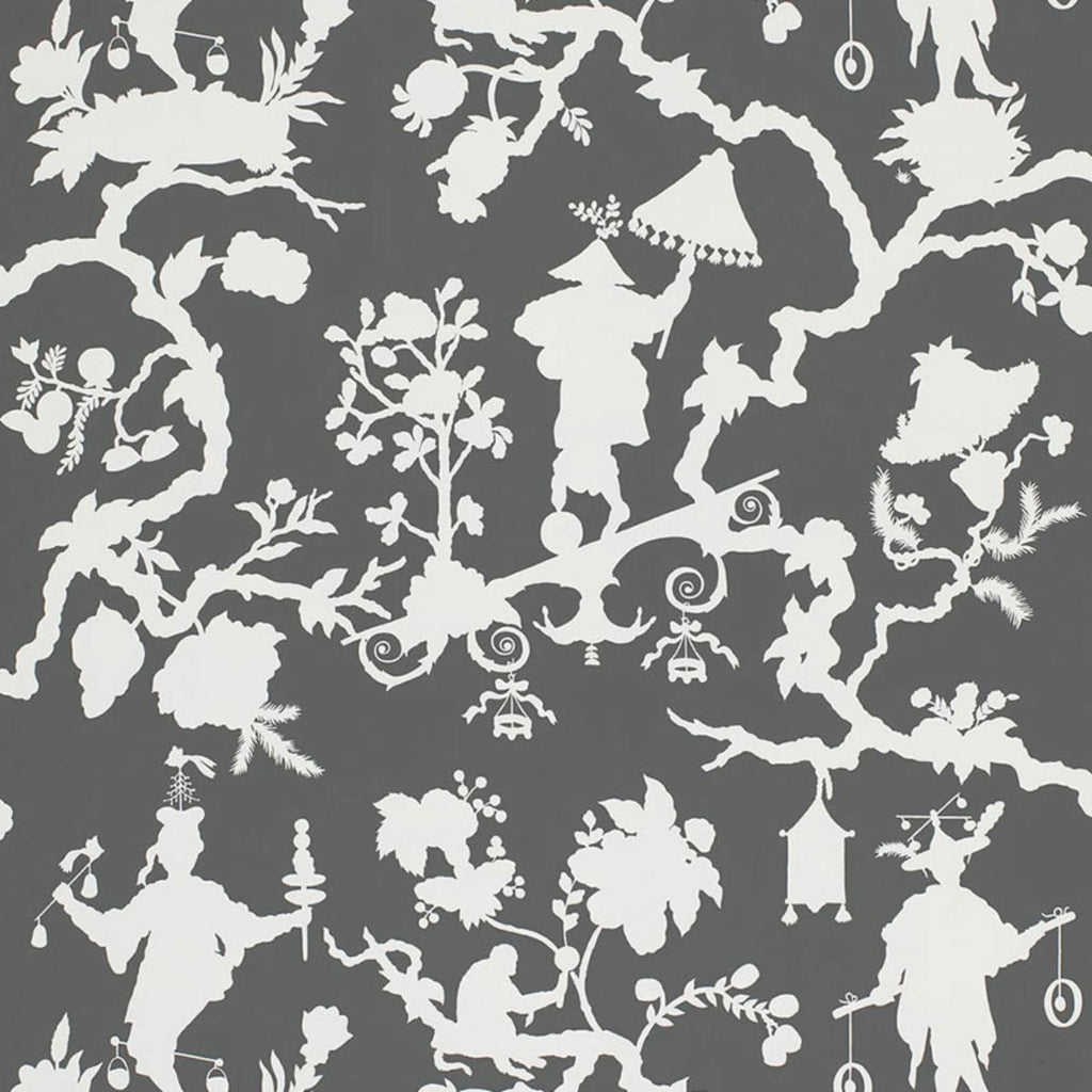 Shantung Silhouette Print Smoke