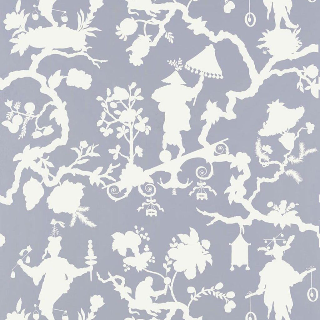 Shantung Silhouette Print Wisteria