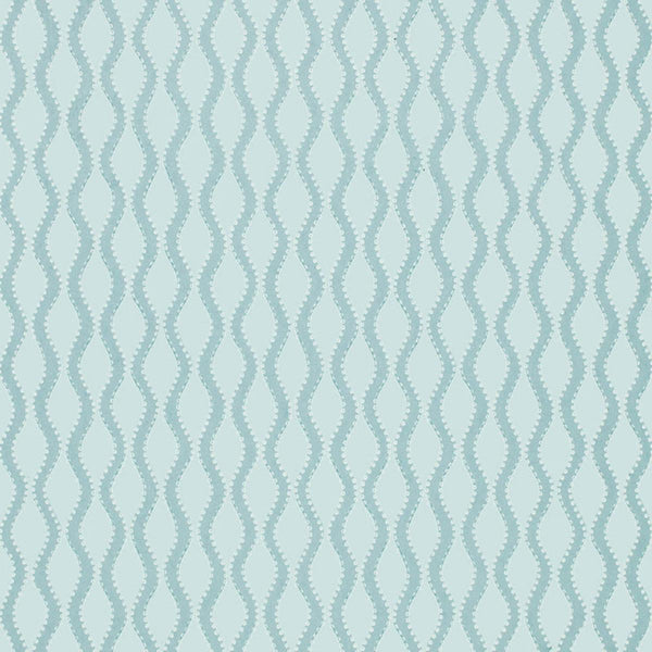 Ribbon Wave - Aqua Wallcovering | Schumacher