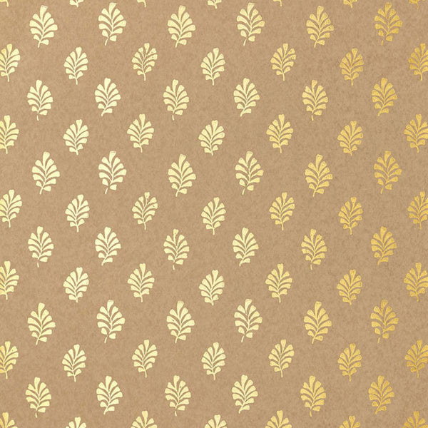 Bakara Leaf - Gilt Wallcovering | Schumacher