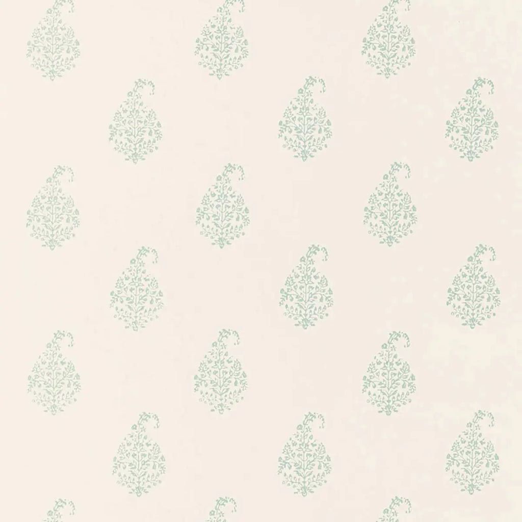 Kerala Paisley - Water Blue Wallpapers