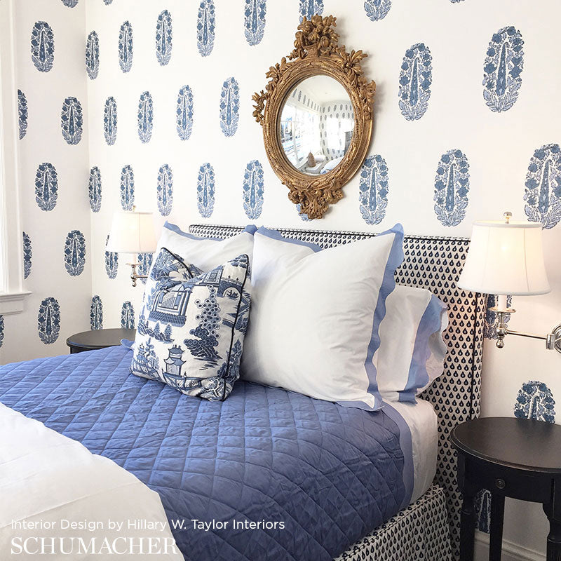 Schumacher Askandra Flower Oyster Wallpaper by Schumacher
