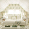 Askandra Flower Pear & Water Blue Room Setting | Schumacher Wallpaper