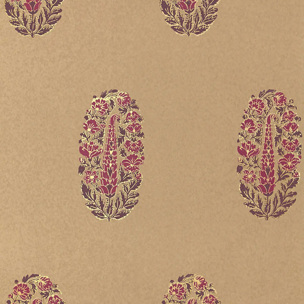 Askandra Flower - Aubergine &amp; Cerise Wallpapers