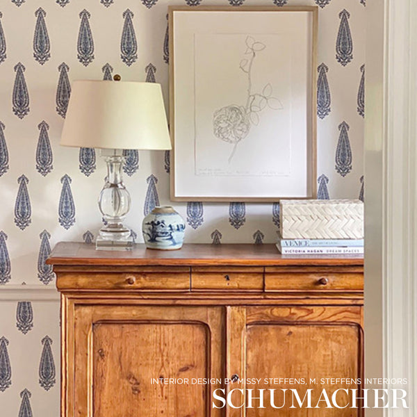 Katara Paisley - Ivory Wallcovering | Schumacher