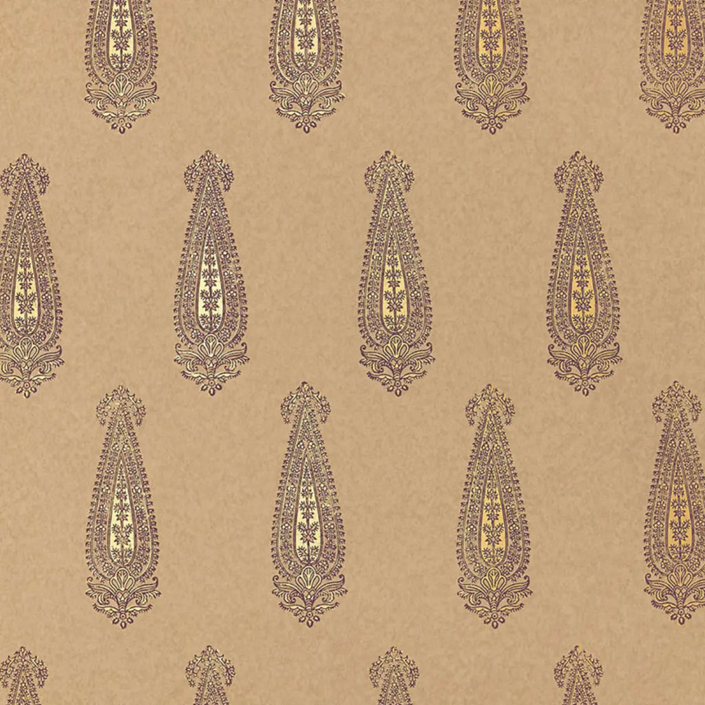 Katara Paisley - Aubergine &amp; Gilt Wallpapers