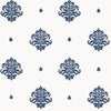 Mayla Damask - Navy Wallpapers