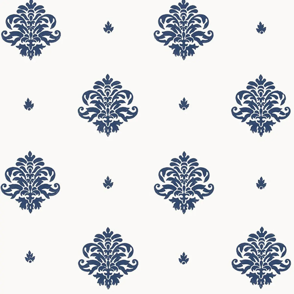 Mayla Damask - Navy Wallpapers