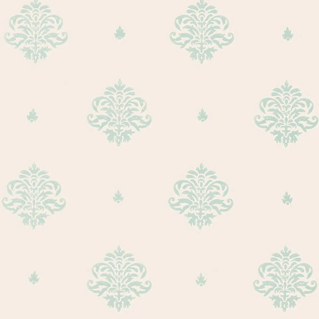 Mayla Damask - Water Blue Wallpapers