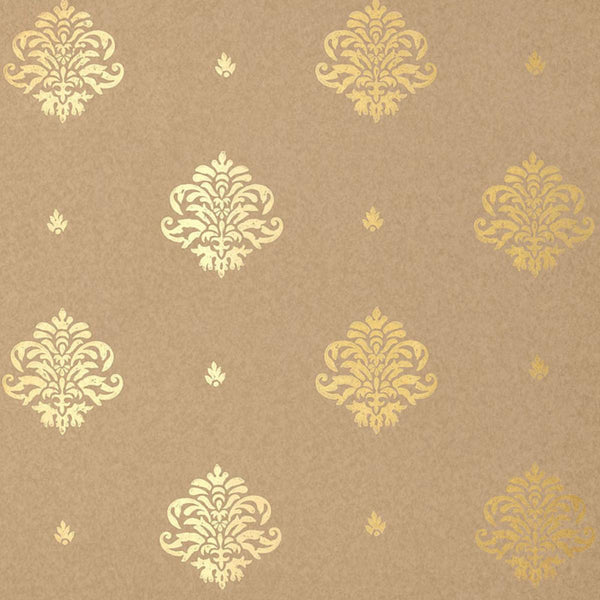 Mayla Damask - Camel Wallcovering | Schumacher