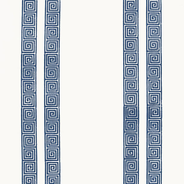 Greek Key Stripe - Ivory Wallcovering | Schumacher