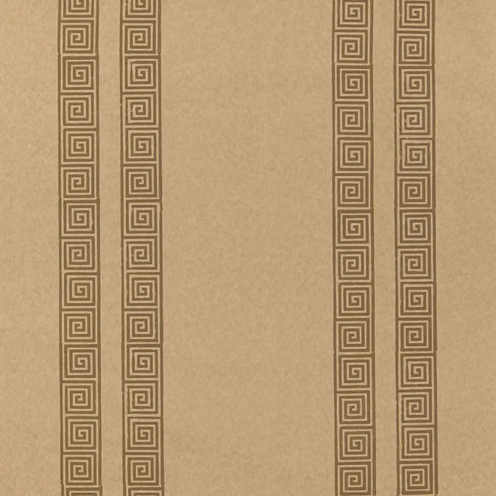 Greek Key Stripe - Tabac Wallpapers