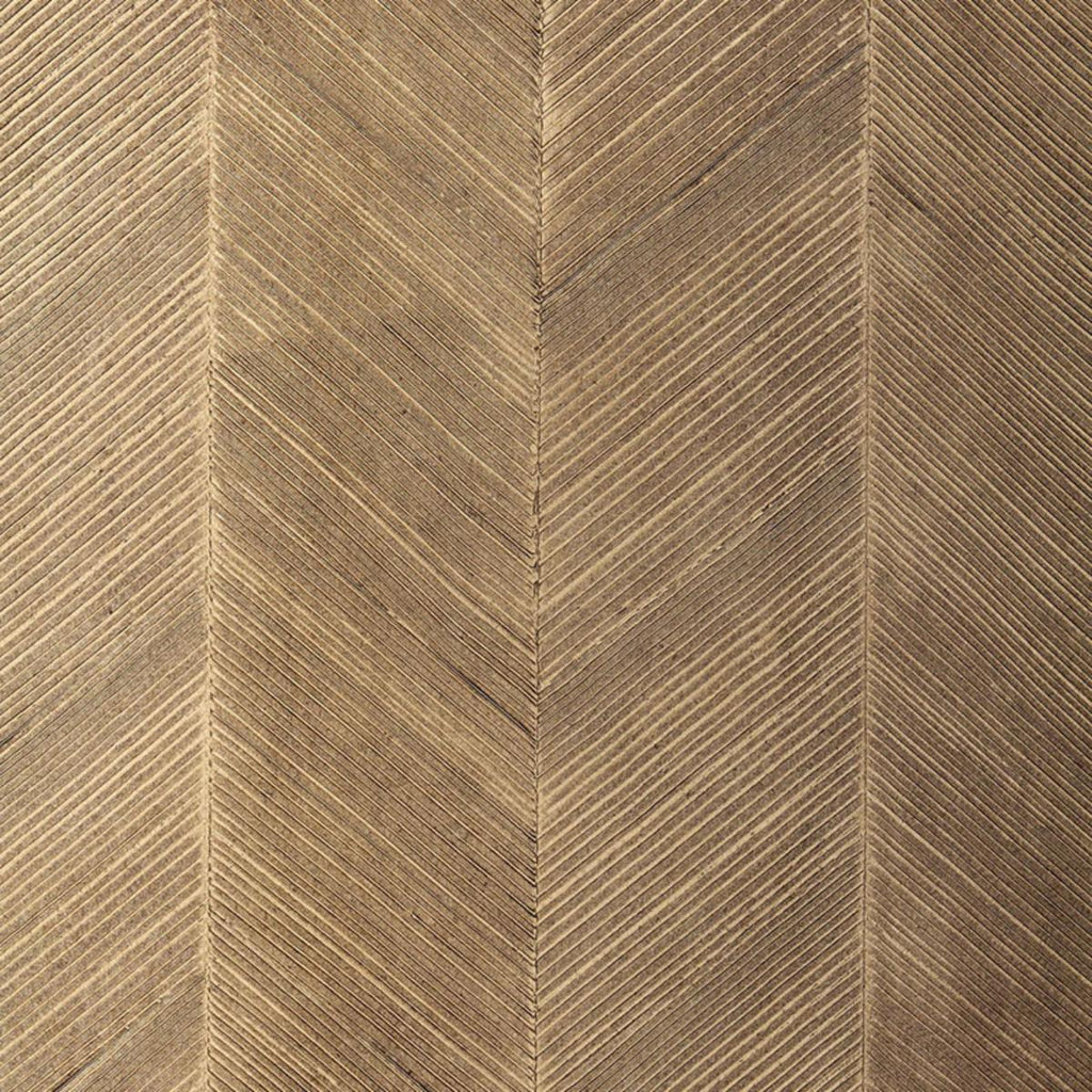 Chevron Texture Sable | Schumacher Wallpaper