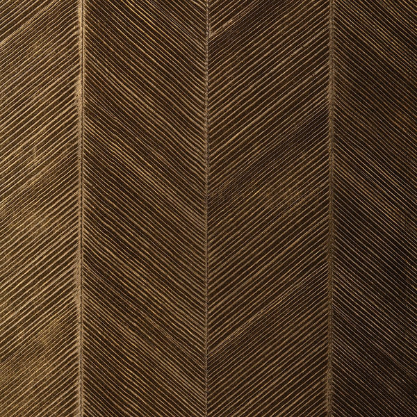 Chevron Texture - Burnished Bronze Wallcoverings Natural Wallcovering | Schumacher