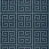Greek Key Sisal Peacock | Schumacher Wallpaper