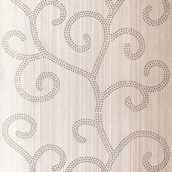 Raindrop Scroll - Beige Wallcovering | Schumacher