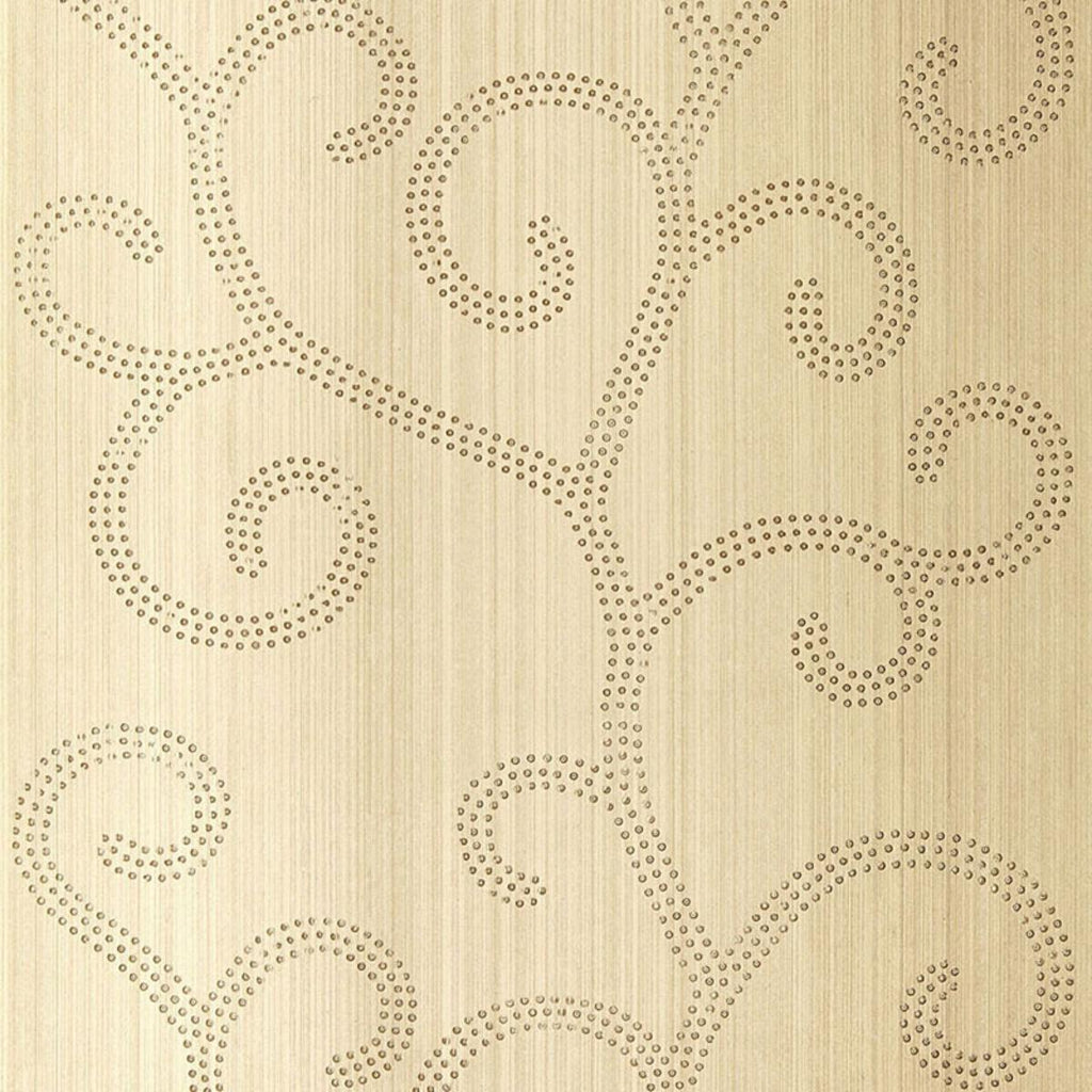 Schumacher Raindrop Scroll Amethyst Wallpaper by Schumacher