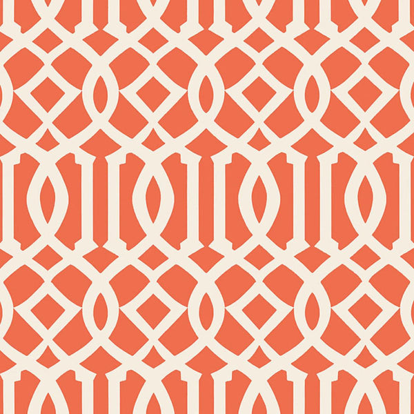 Imperial Trellis Ii - Ivory / Mandarin Wallcovering | Schumacher