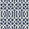 Imperial Trellis II - Ivory / Navy Wallpapers