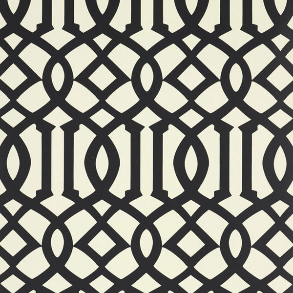 Imperial Trellis Ii - Jet Wallcovering | Schumacher