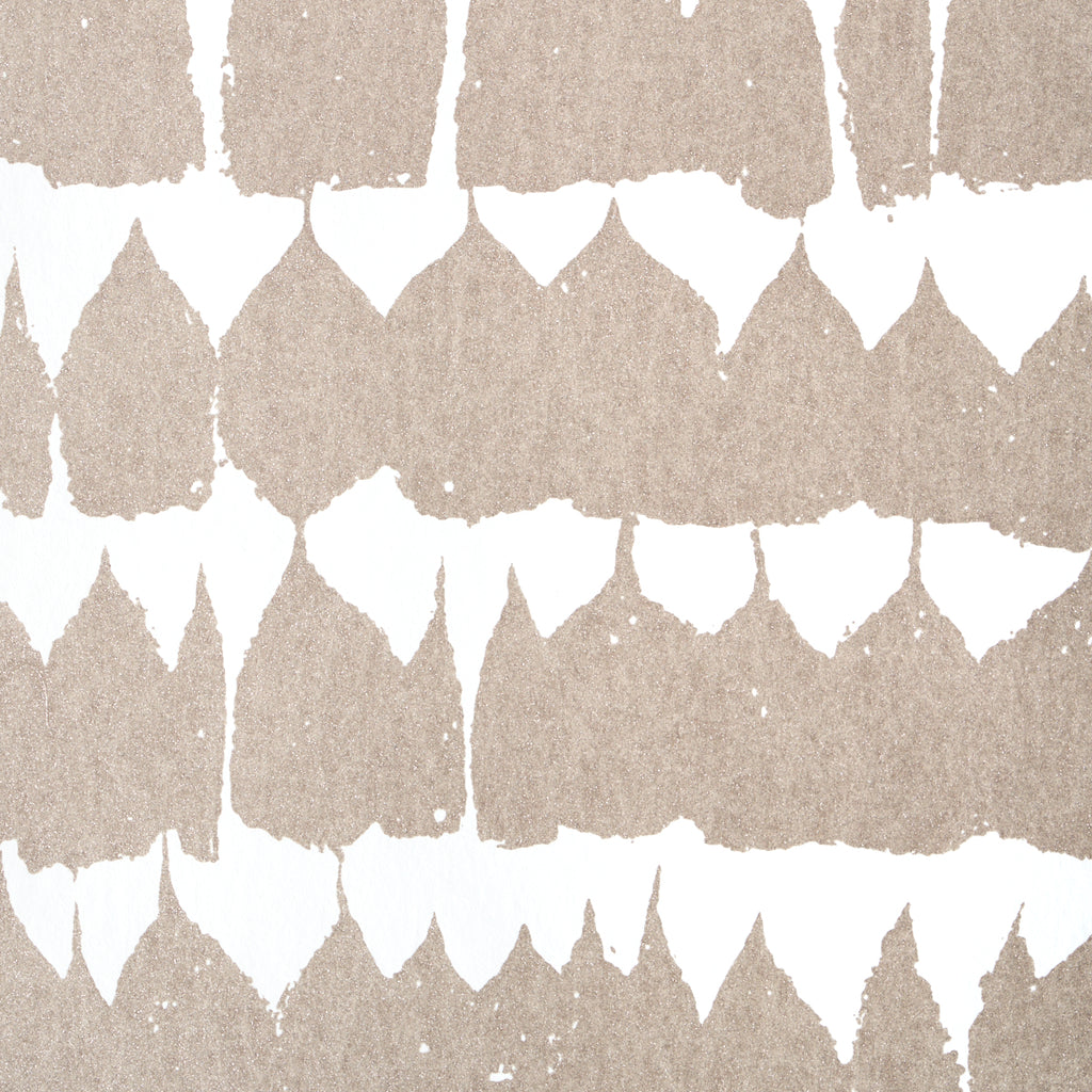 Queen Of Spain Warm Silver Room Setting | Schumacher Wallpaper