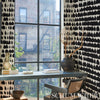Queen Of Spain Black Room Setting | Schumacher Wallpaper