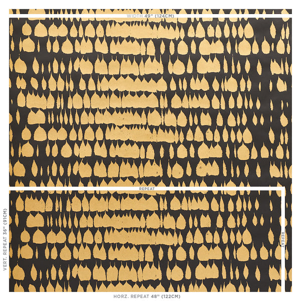 Queen of Spain - Gold Wallcoverings Commercial Wallcovering | Schumacher