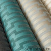 Metropolitan Fret Turquoise Room Setting | Schumacher Wallpaper