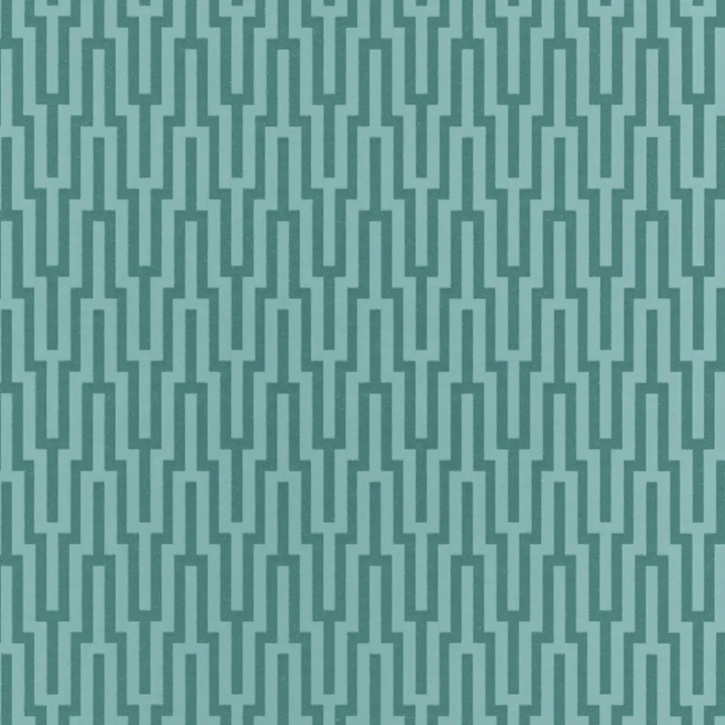 Metropolitan Fret - Turquoise Wallpapers