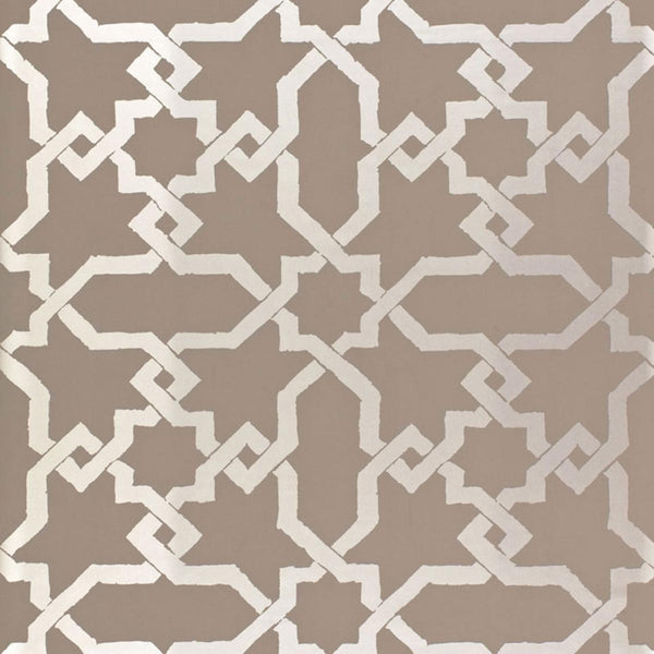Cordoba - Taupe / Silver Wallcovering | Schumacher
