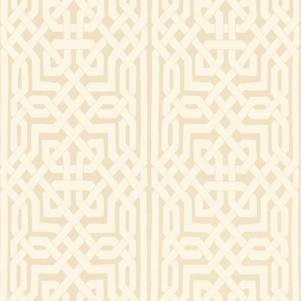 Schumacher Malaga Flax Wallpaper by Schumacher
