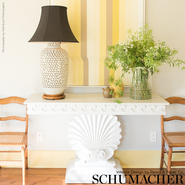 Soho Diamond - Alabaster Wallcovering | Schumacher