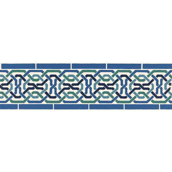 Darro Mosaic Border - Aegean Wallcovering | Schumacher
