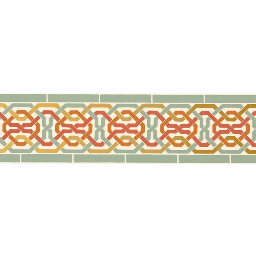 Darro Mosaic Border - Persimmon Wallpapers