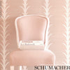 Acanthus Stripe Sisal Haze Room Setting | Schumacher Wallpaper