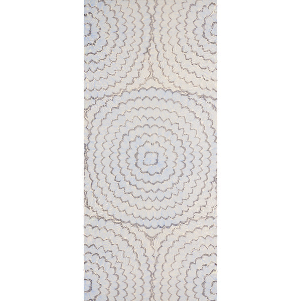 Feather Bloom Sisal - Two Blues Wallcovering | Schumacher