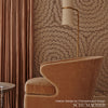 Feather Bloom Sisal Onyx & Gold Room Setting | Schumacher Wallpaper