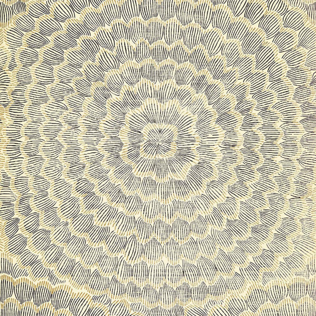 Feather Bloom Sisal Onyx & Gold