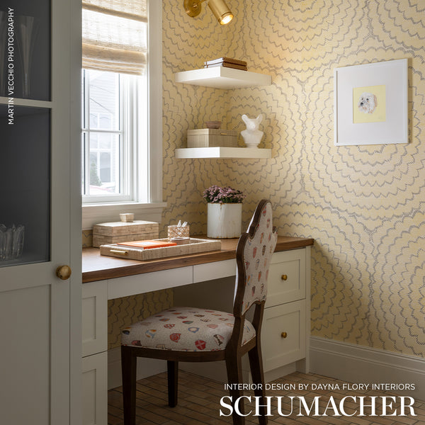 Feather Bloom Sisal - Sun & Fog Wallcovering | Schumacher