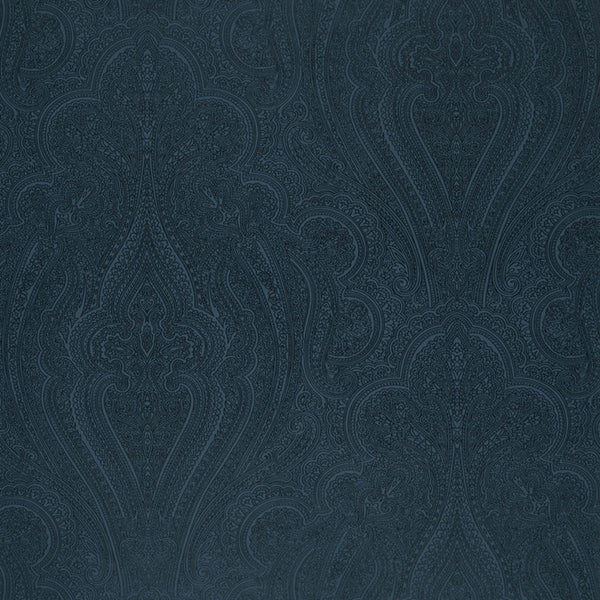Breckenridge Paisley - Navy Wallcovering | Schumacher