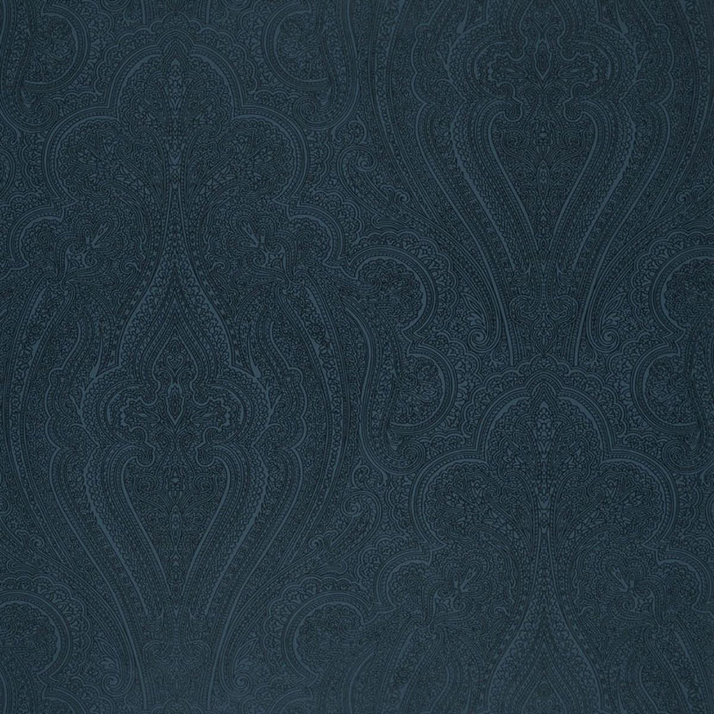 Schumacher Breckenridge Paisley Lapis Wallpaper by Schumacher